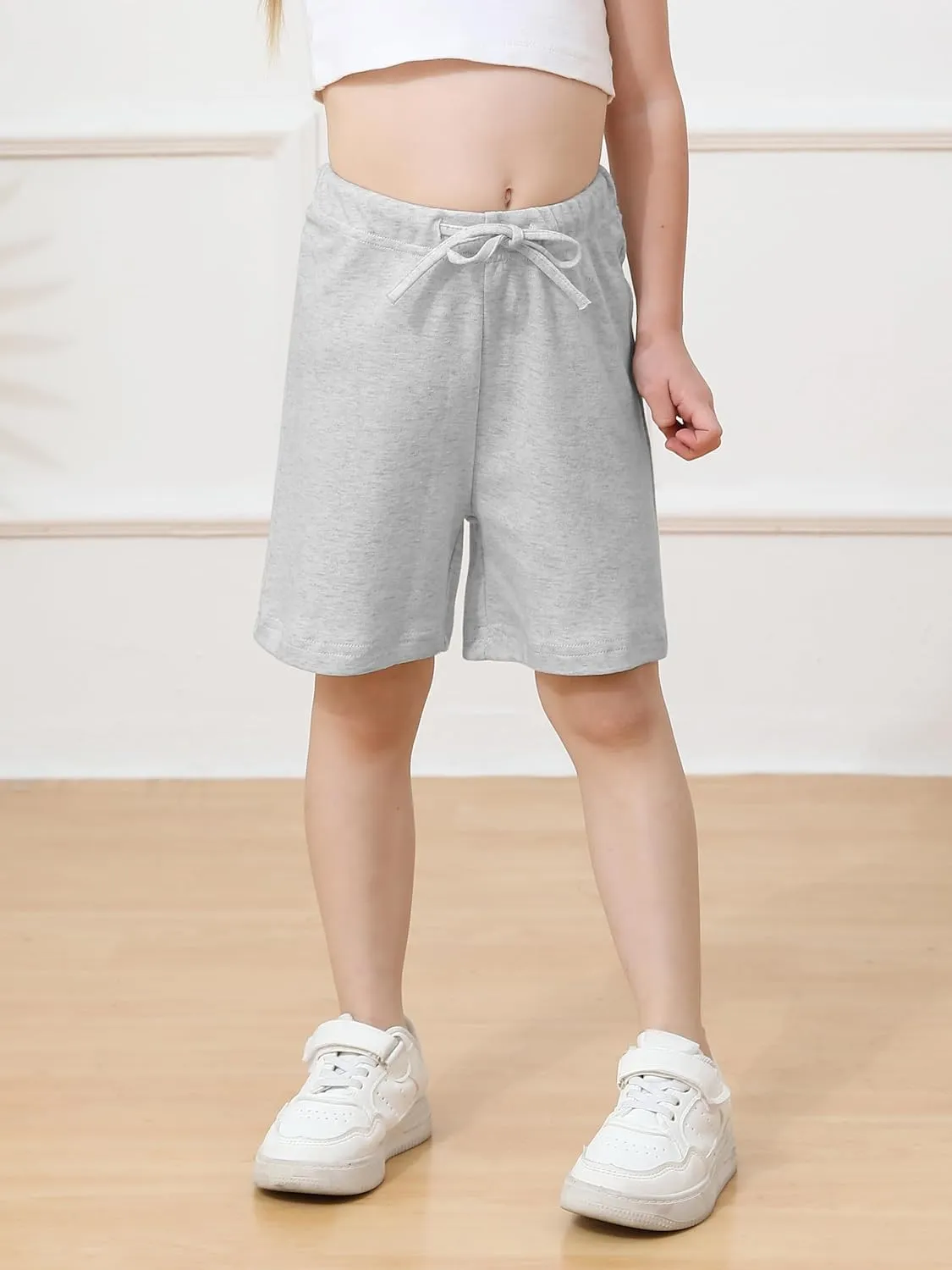Ruisita 3 Pack Unisex Baby Toddler Cotton Shorts with Drawstring Baby Pull-on Soild Shorts Soft Clothes for Summer Daily