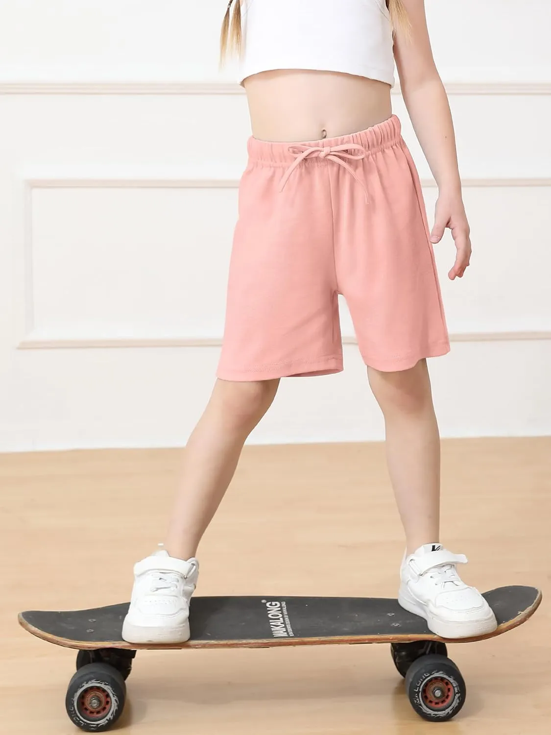 Ruisita 3 Pack Unisex Baby Toddler Cotton Shorts with Drawstring Baby Pull-on Soild Shorts Soft Clothes for Summer Daily