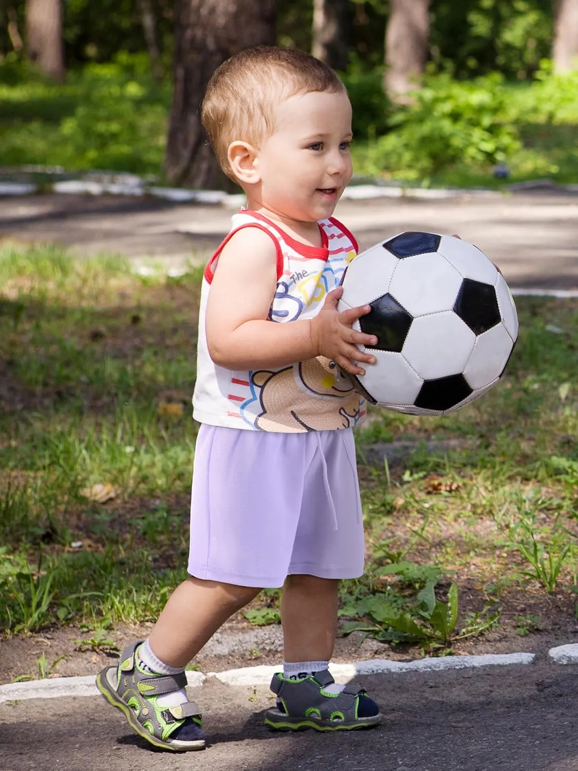 Ruisita 3 Pack Unisex Baby Toddler Cotton Shorts with Drawstring Baby Pull-on Soild Shorts Soft Clothes for Summer Daily