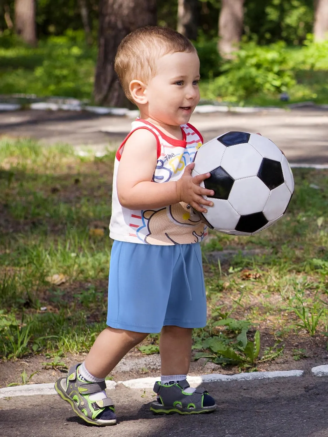 Ruisita 3 Pack Unisex Baby Toddler Cotton Shorts with Drawstring Baby Pull-on Soild Shorts Soft Clothes for Summer Daily