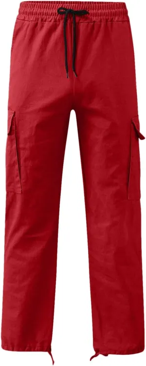 sdbrld Cargo Pants For Men Mens Casual Relaxed Fit Beach Pants Streetwear Baggy Trousers Cargo Pants with Zipper Pockets
