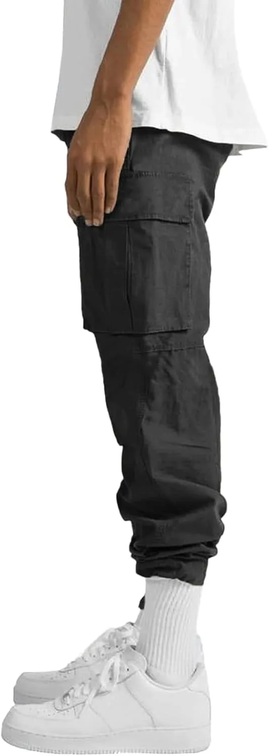 sdbrld Cargo Pants For Men Mens Casual Relaxed Fit Pants Beach Streetwear Baggy Trousers Cargo Pants with Zipper Pockets