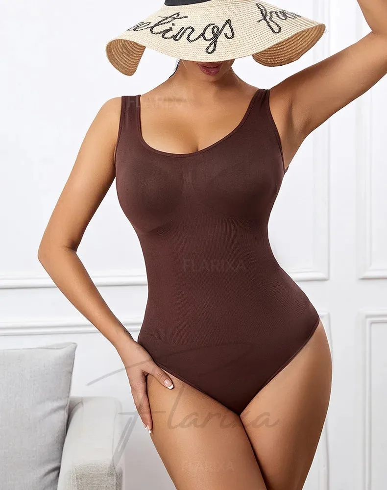 Seamless Plus Size Bodysuit  Postpartum Butt Lift Shapewear