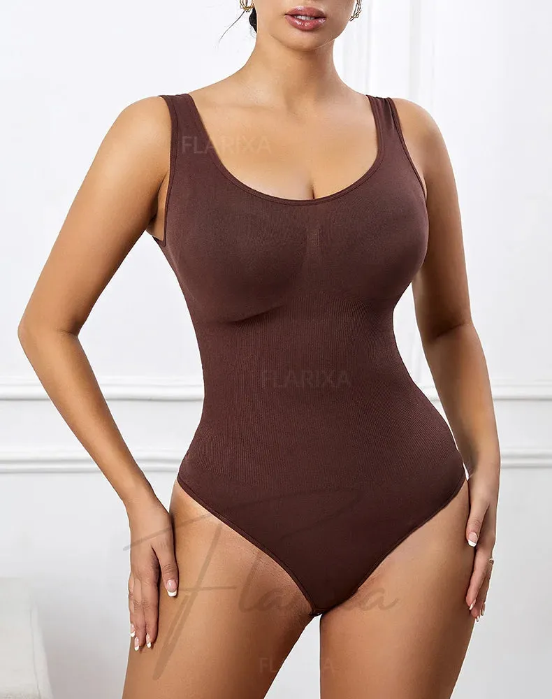 Seamless Plus Size Bodysuit  Postpartum Butt Lift Shapewear