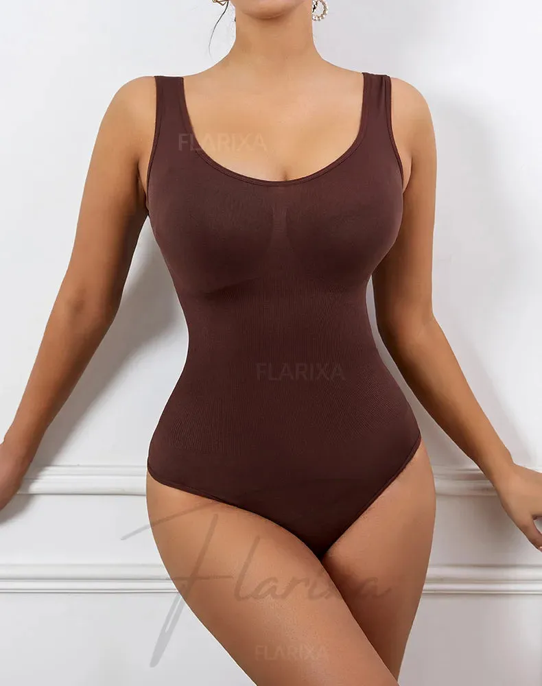 Seamless Plus Size Bodysuit  Postpartum Butt Lift Shapewear