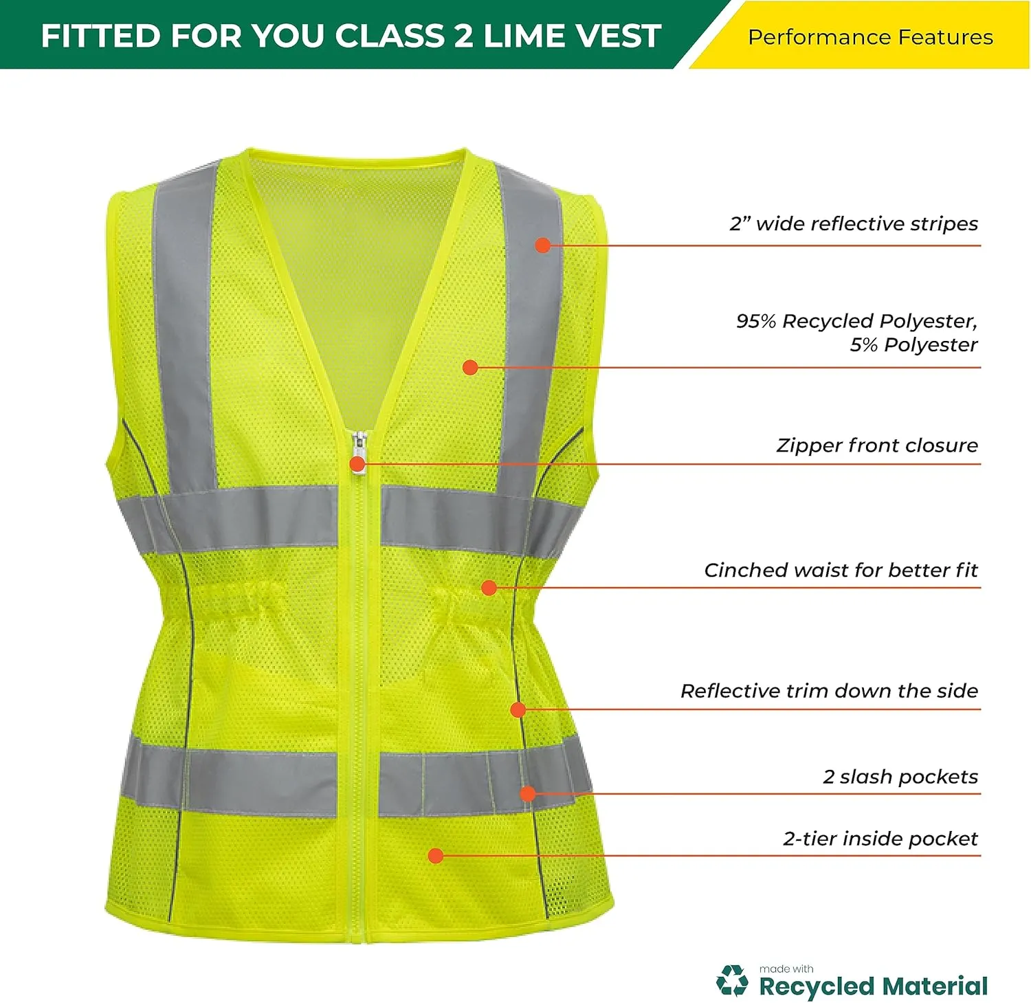 Shine Bright Safety Vest - High Visibility with Reflective Straps and Pockets  Premium, Soft, Durable, and Breathable