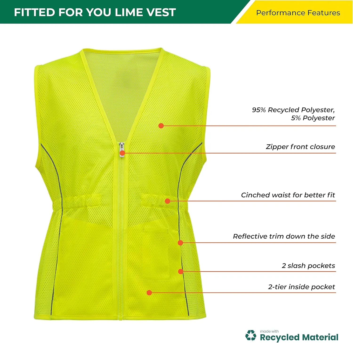 Shine Bright Safety Vest - High Visibility with Reflective Straps and Pockets  Premium, Soft, Durable, and Breathable