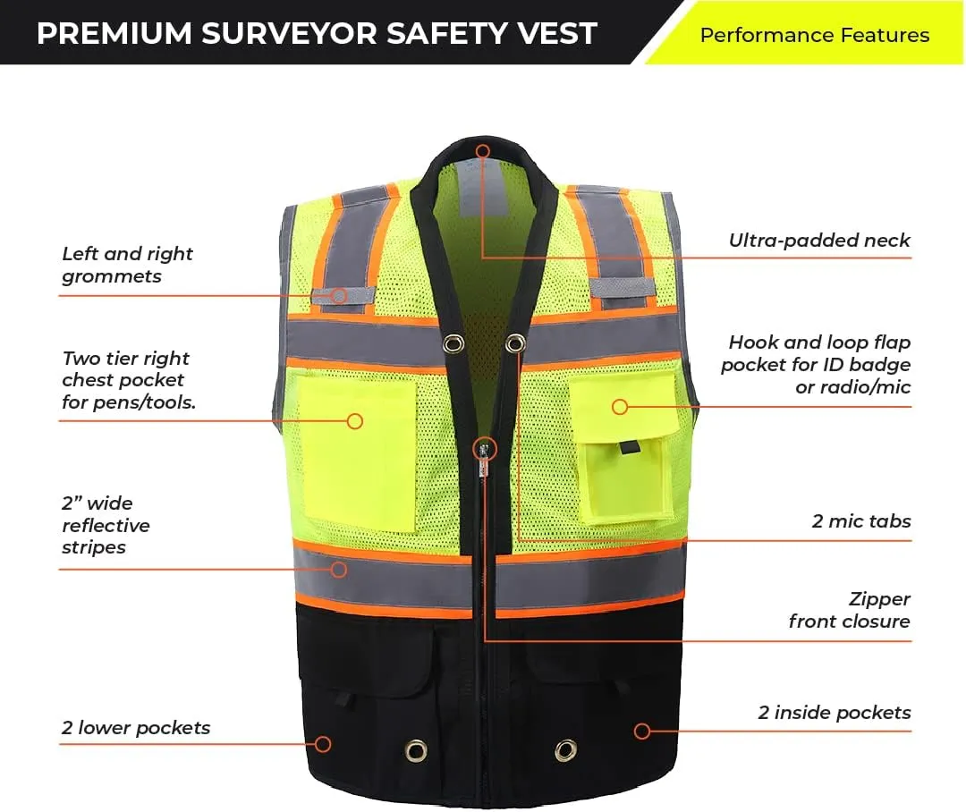 Shine Bright Safety Vest - High Visibility with Reflective Straps and Pockets  Premium, Soft, Durable, and Breathable