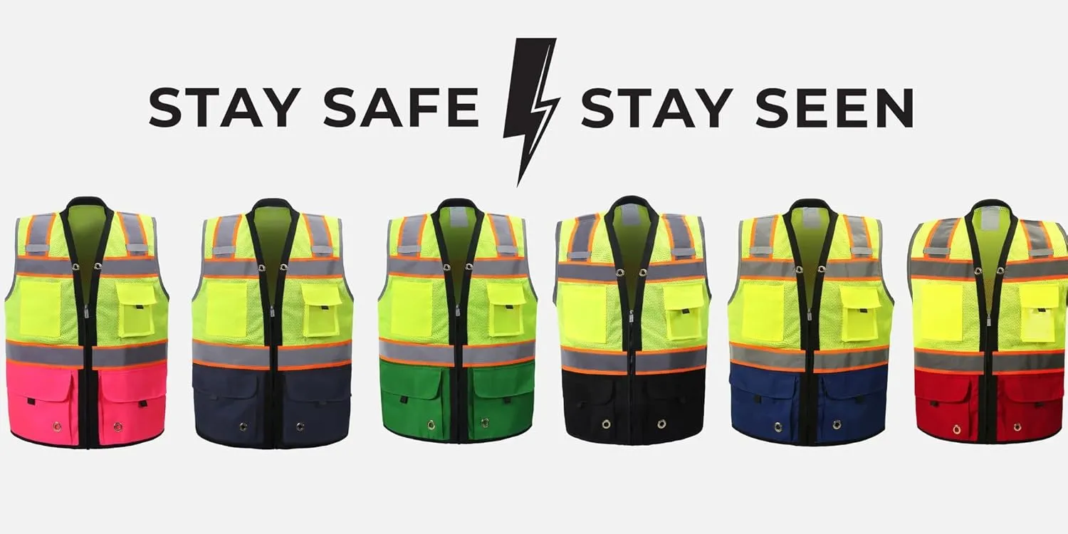 Shine Bright Safety Vest - High Visibility with Reflective Straps and Pockets  Premium, Soft, Durable, and Breathable