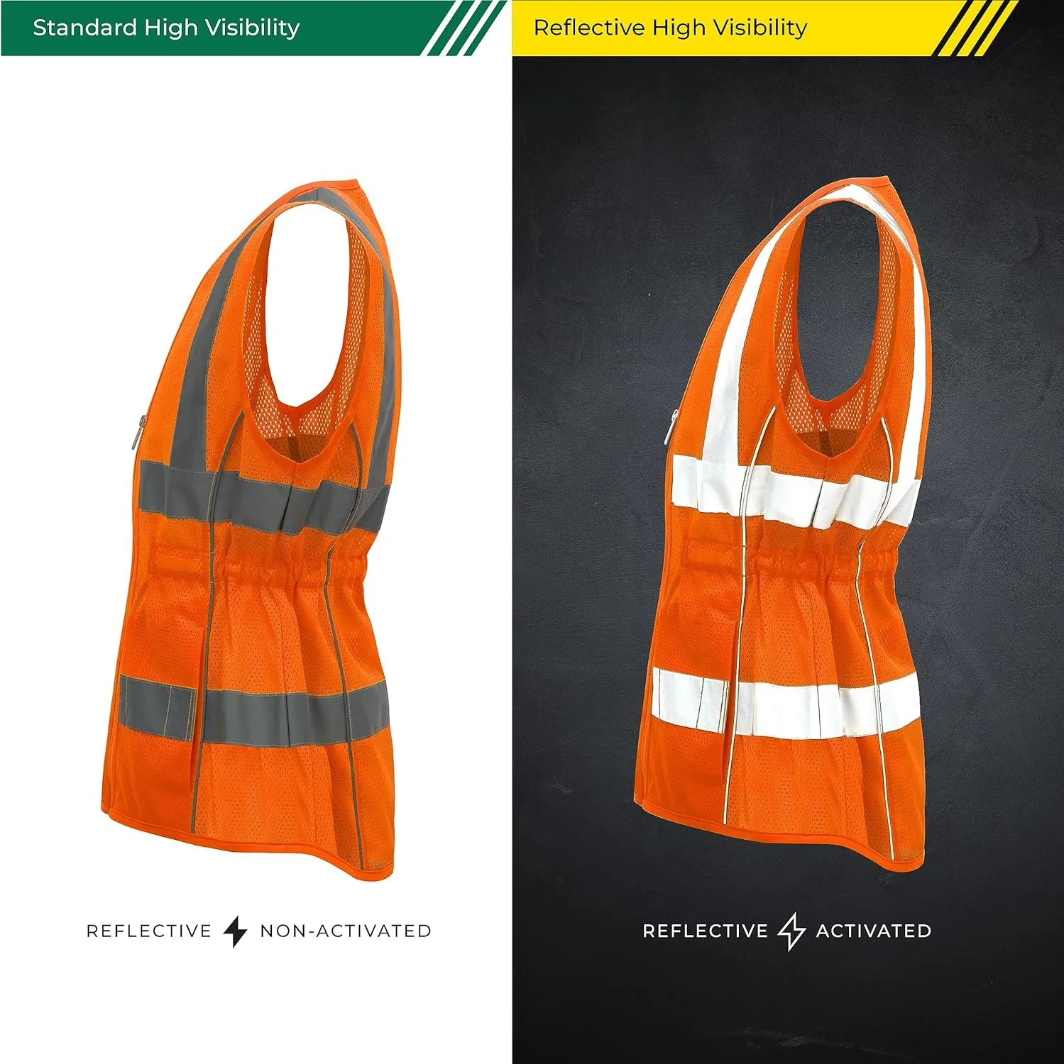 Shine Bright Safety Vest - High Visibility with Reflective Straps and Pockets  Premium, Soft, Durable, and Breathable