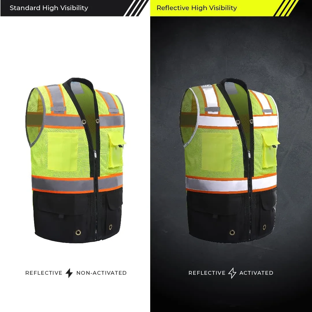 Shine Bright Safety Vest - High Visibility with Reflective Straps and Pockets  Premium, Soft, Durable, and Breathable