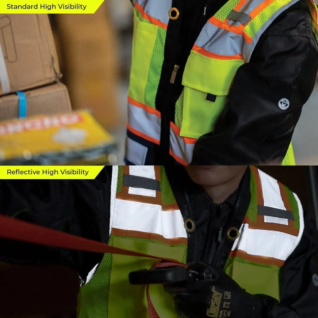 Shine Bright Safety Vest - High Visibility with Reflective Straps and Pockets  Premium, Soft, Durable, and Breathable