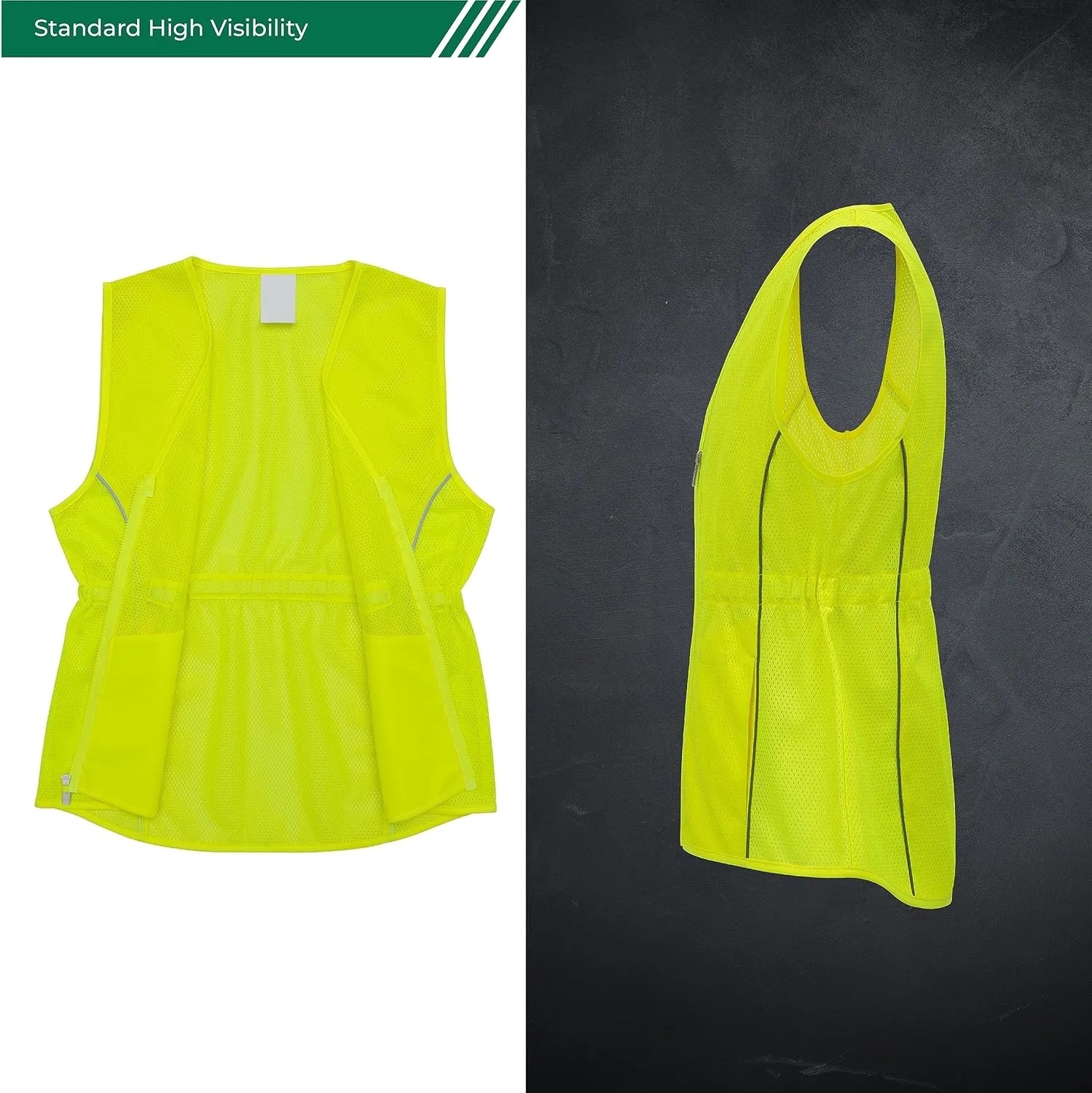 Shine Bright Safety Vest - High Visibility with Reflective Straps and Pockets  Premium, Soft, Durable, and Breathable