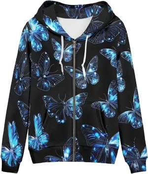Showudesigns Trendy Zip Up Jackets for Women XS-5XL Fashion Hoodies and Sweatshirts