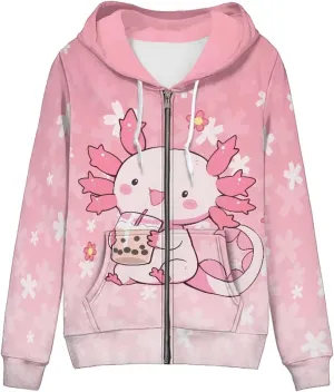 Showudesigns Trendy Zip Up Jackets for Women XS-5XL Fashion Hoodies and Sweatshirts