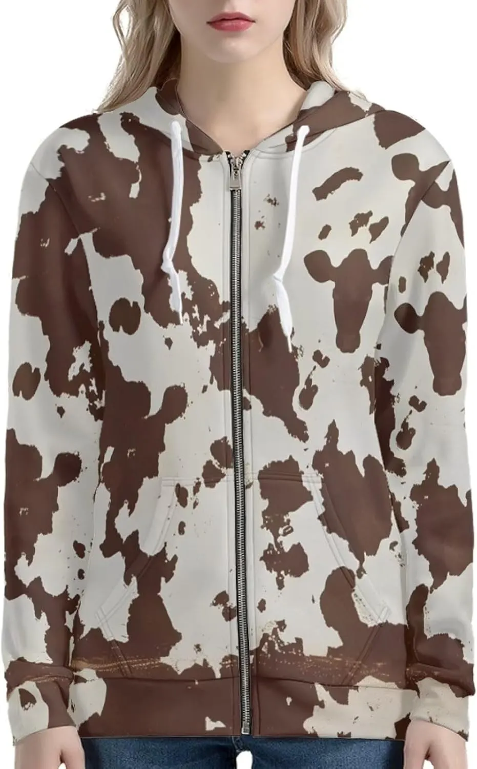 Showudesigns Trendy Zip Up Jackets for Women XS-5XL Fashion Hoodies and Sweatshirts