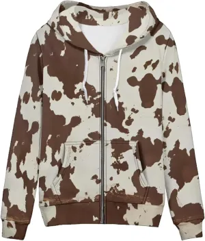 Showudesigns Trendy Zip Up Jackets for Women XS-5XL Fashion Hoodies and Sweatshirts
