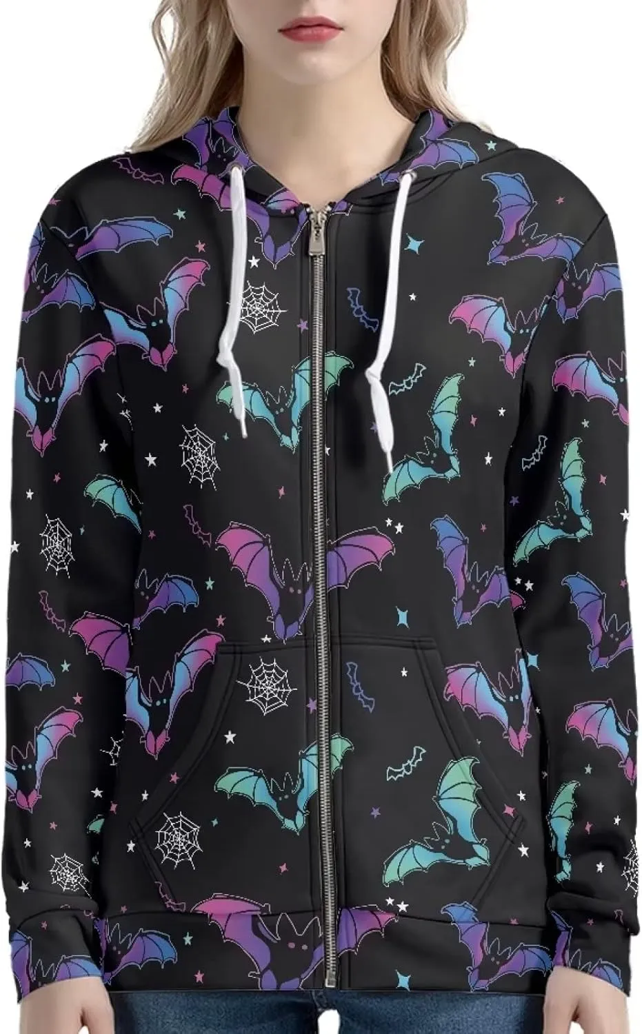 Showudesigns Trendy Zip Up Jackets for Women XS-5XL Fashion Hoodies and Sweatshirts