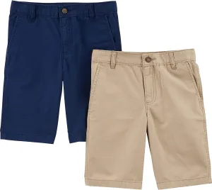 Simple Joys by Carter's Boys' Flat Front Shorts, Pack of 2