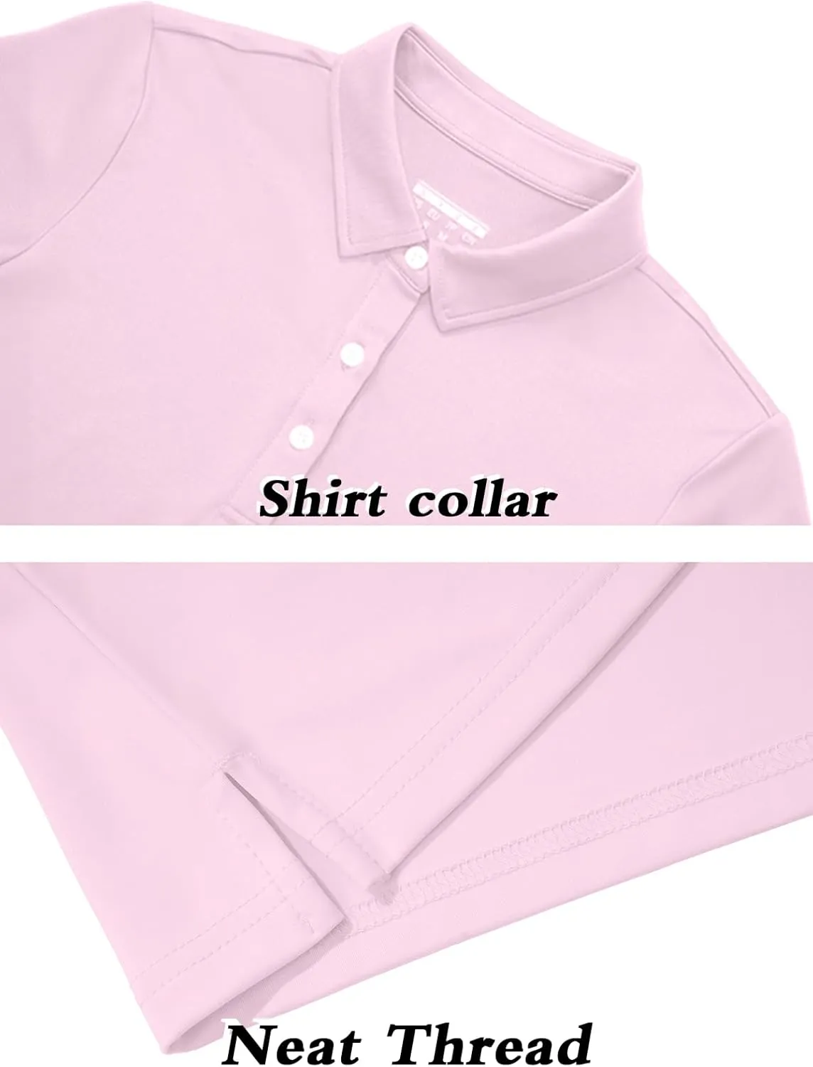 SMENG Women's Polo Shirts 3-Button Short Sleeve Shirt UPF 50  Classic Quick Dry Work Collared Golf Tennis Tops