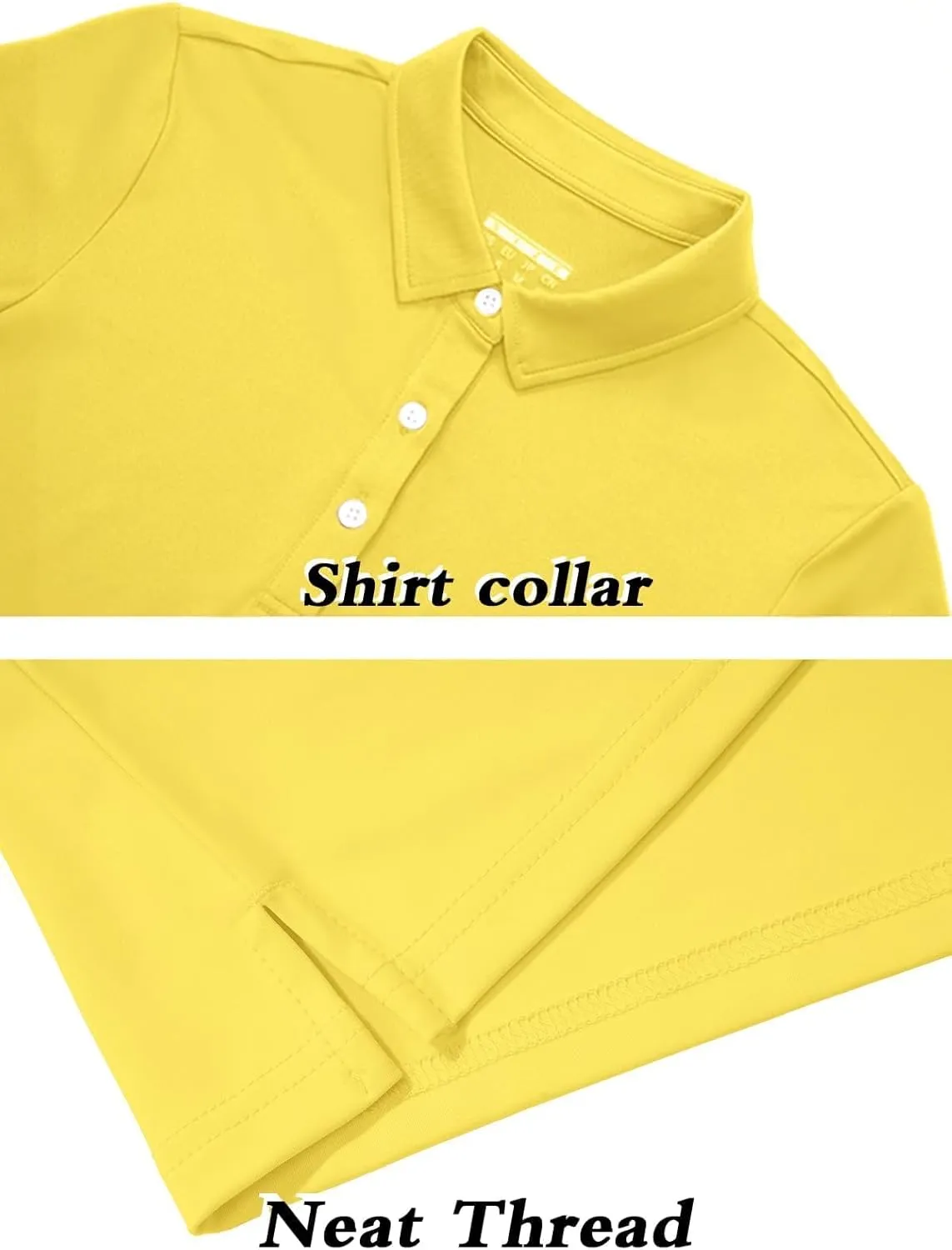 SMENG Women's Polo Shirts 3-Button Short Sleeve Shirt UPF 50  Classic Quick Dry Work Collared Golf Tennis Tops