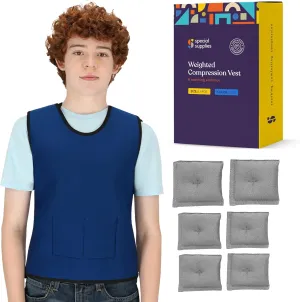 Special Supplies Weighted Sensory Compression Vest for Kids with Adjustable Weight Fit