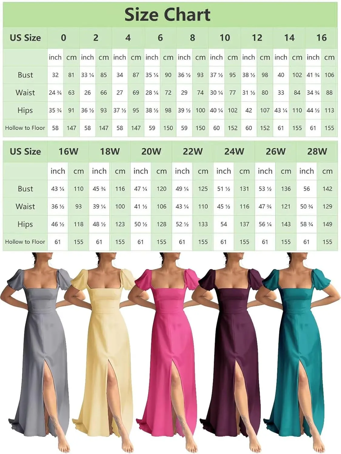 Square Neck Long Wedding Dress for Bride Chiffon A-line Prom Dresses with Slit Puffy Short Sleeves Evening Gowns
