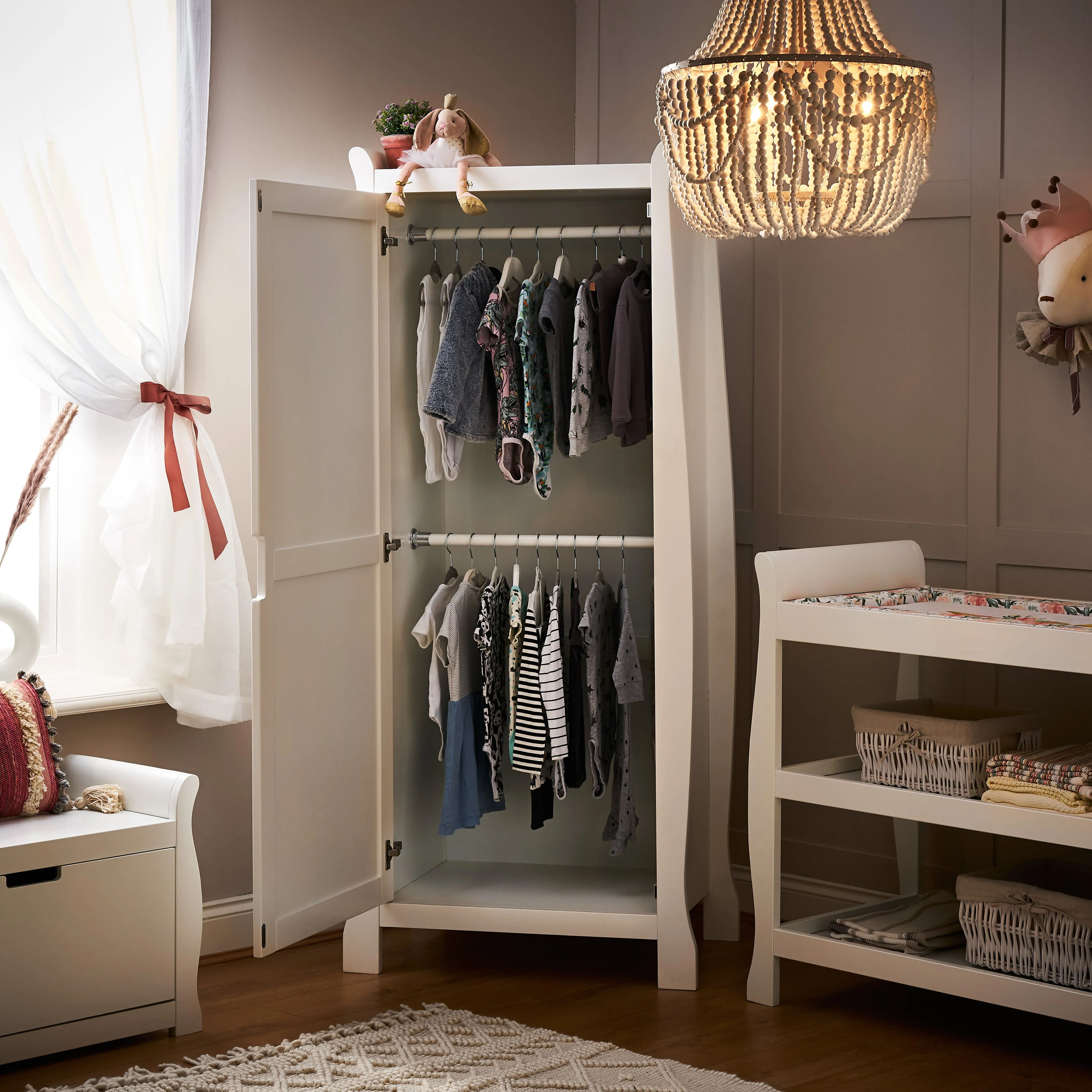 Stamford Space Saver Sleigh 3 Piece Room Set - White