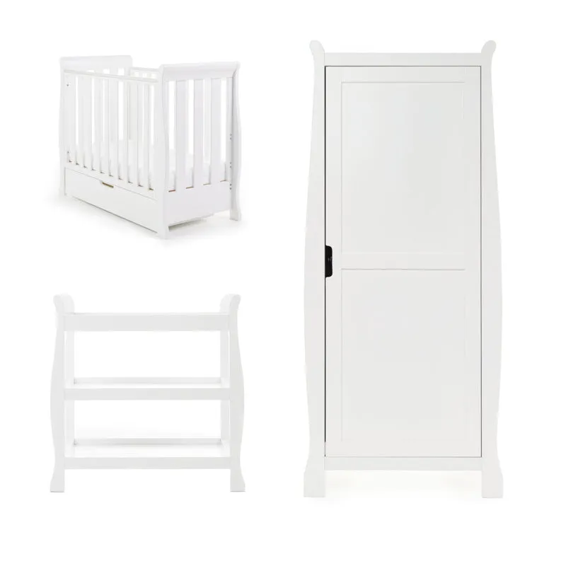 Stamford Space Saver Sleigh 3 Piece Room Set - White