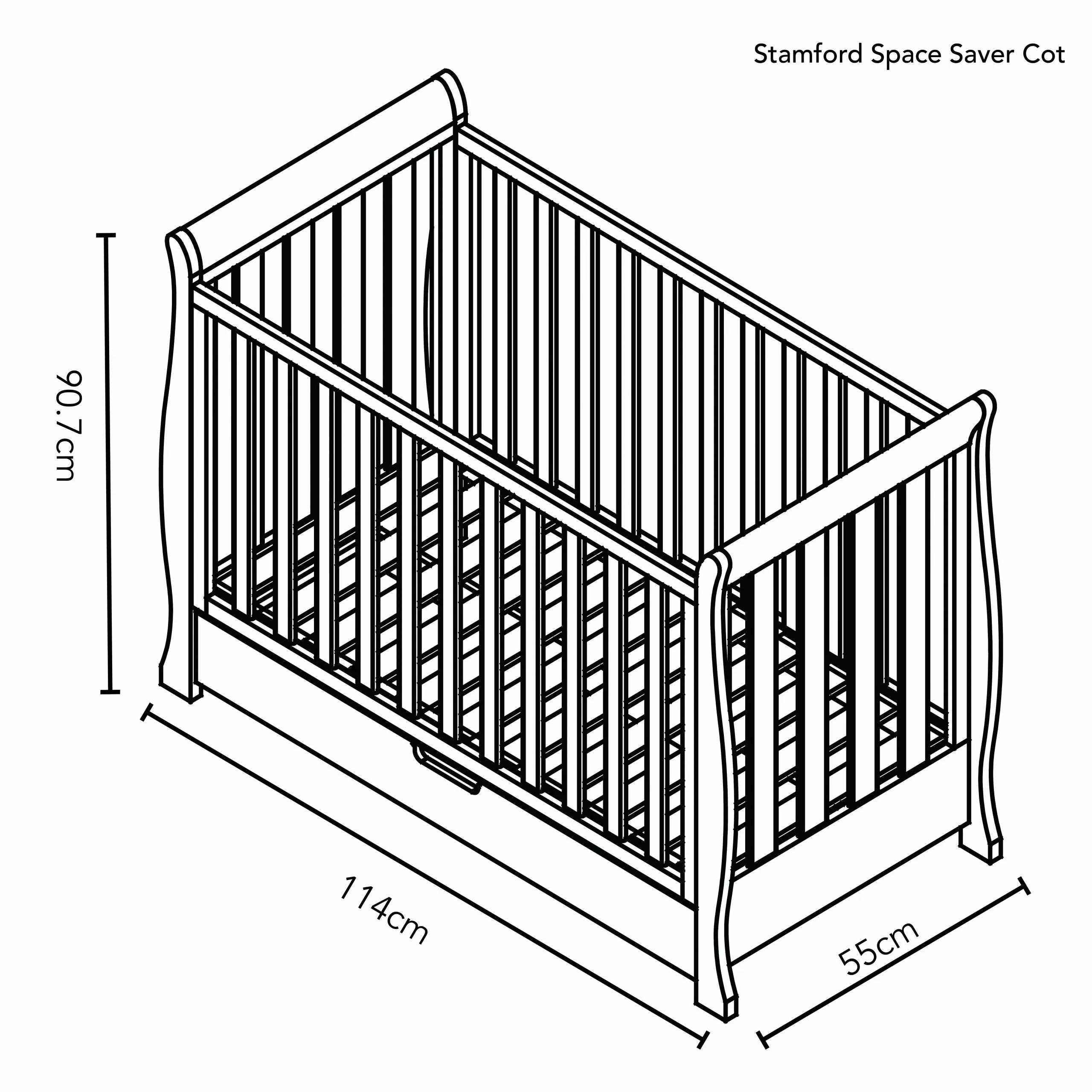 Stamford Space Saver Sleigh 3 Piece Room Set - White