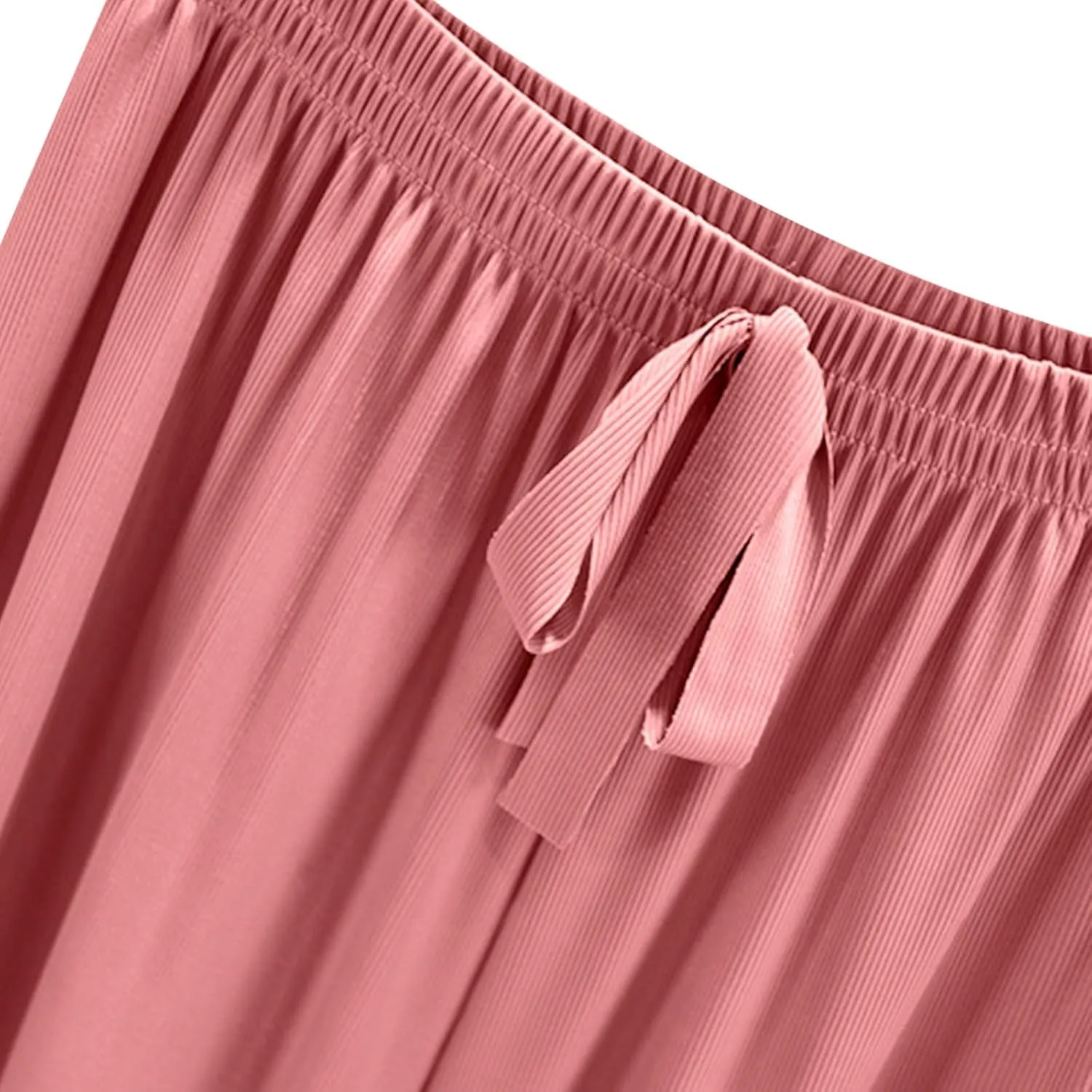 Summer Baggy Long Pants for Women Relaxed Fit Wide Leg Lounge Trousers Casual Elastic Waist Sweatpants for Teen Girls