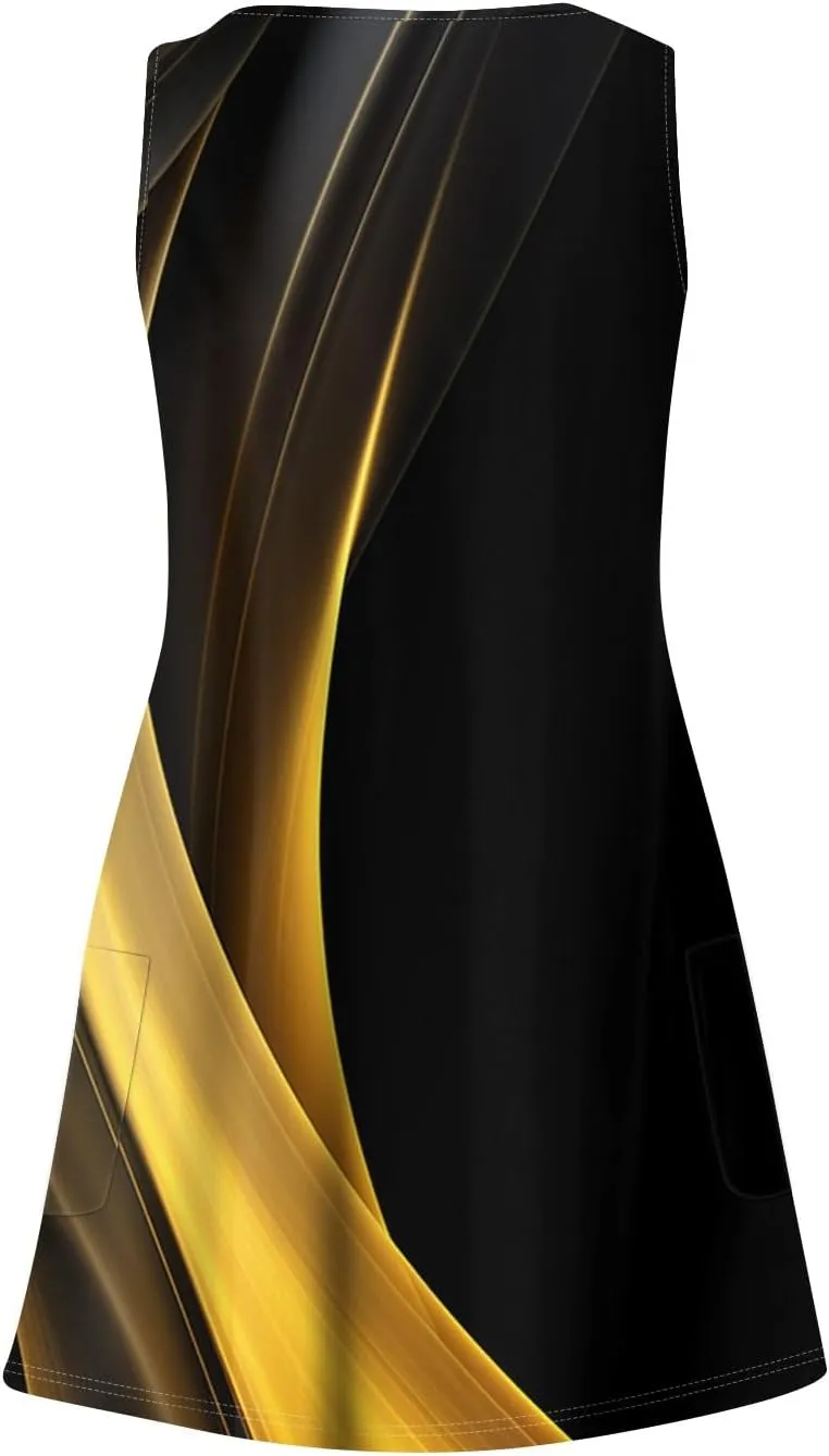 Summer Dresses for Women 2025 Trendy V Neck Print Sundress Elegant Beach Sleeveless Dresses Casual Vacation Dress