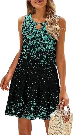 Summer Dresses Women Midi Dresses for Women Dresses Women Sleeveless Loose Swing Summer