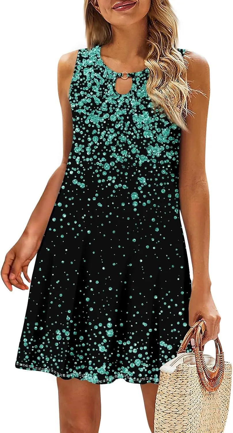 Summer Dresses Women Midi Dresses for Women Dresses Women Sleeveless Loose Swing Summer