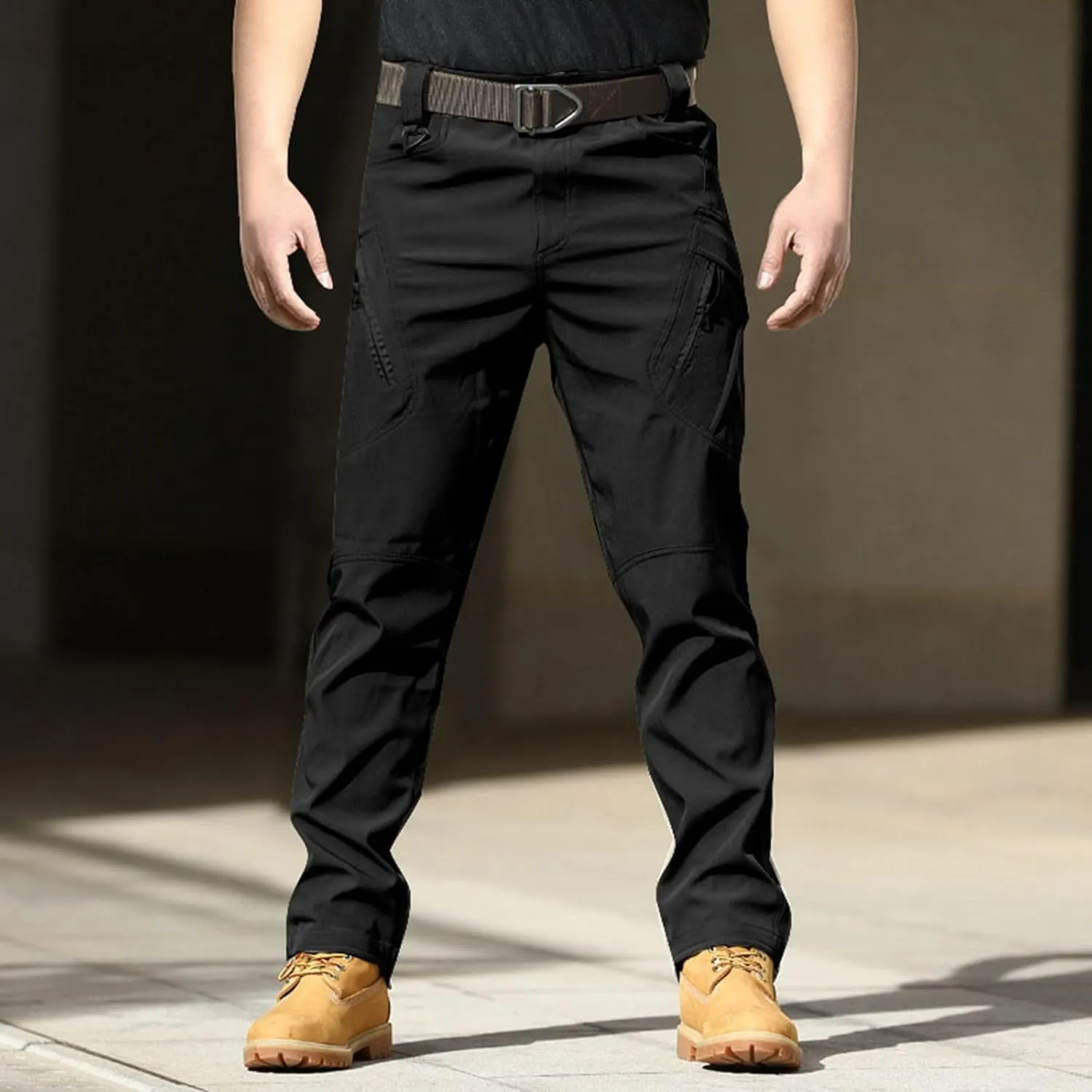 Tactical Pants for Men Lightweight Trousers Multi Pockets Relaxed Training Cargo Pants Outdoor Stretch Overalls