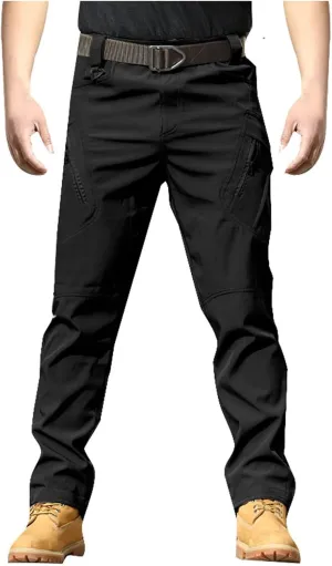 Tactical Pants for Men Lightweight Trousers Multi Pockets Relaxed Training Cargo Pants Outdoor Stretch Overalls