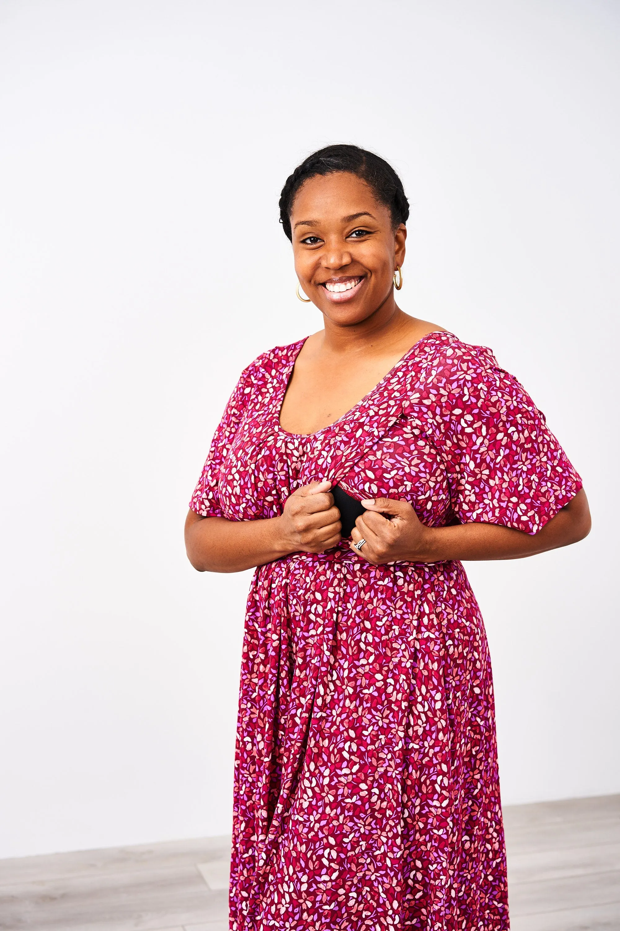 The Momper Printed Flutter Sleeve Nursing Romper