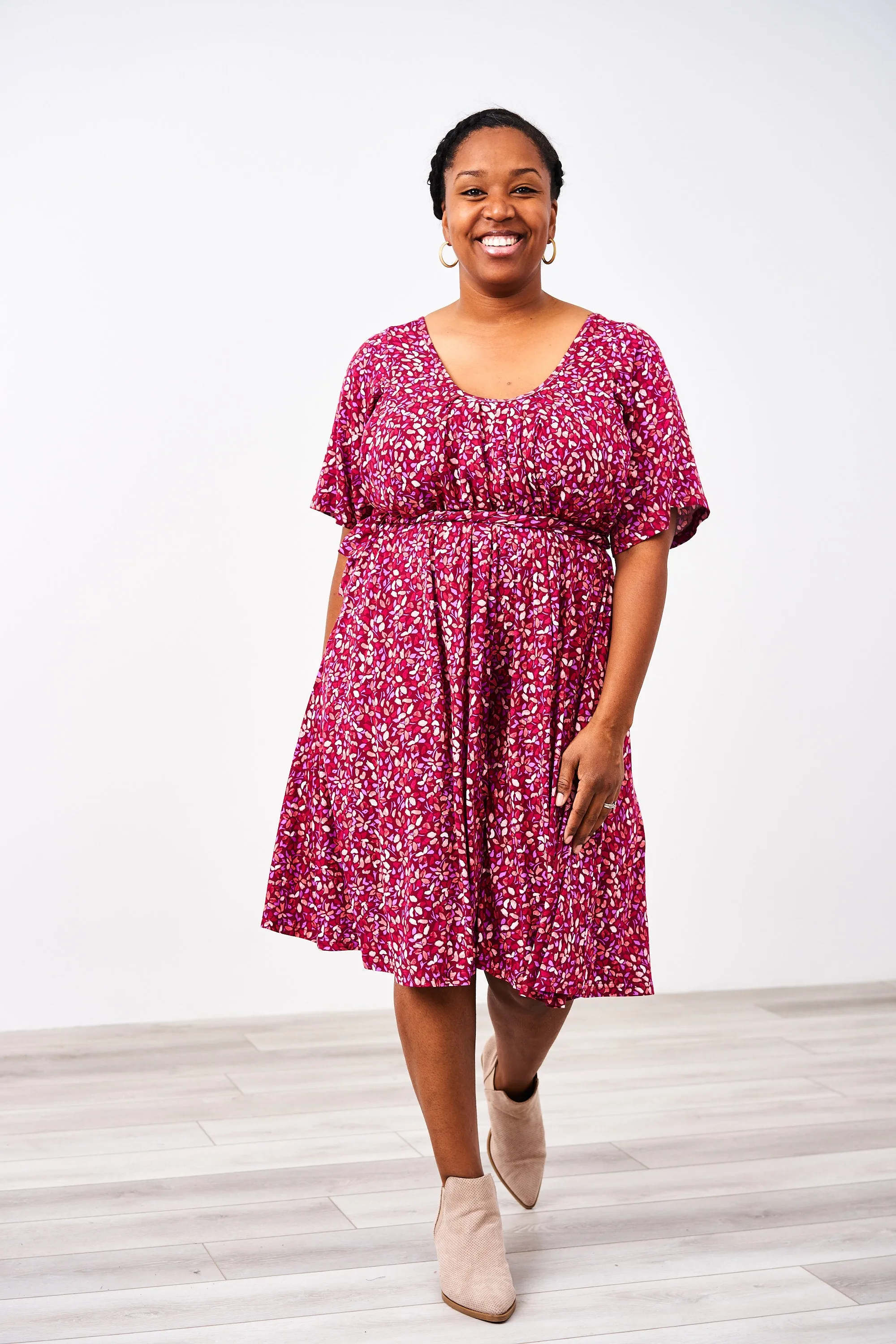 The Momper Printed Flutter Sleeve Nursing Romper