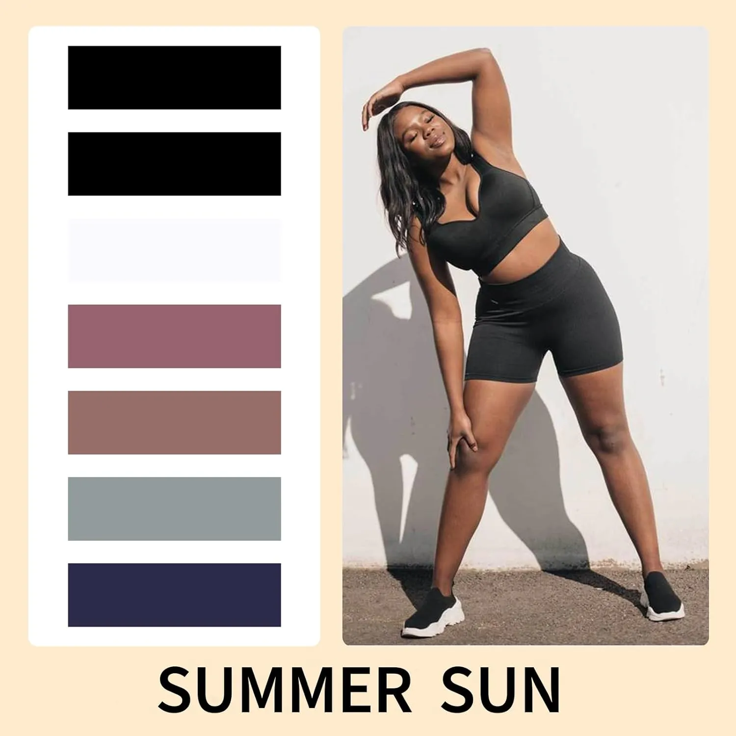 TNNZEET 7 Pack Biker Shorts for Women - 5''/8''/3'' High Waisted Workout Tummy Control Spandex Gym Shorts for Yoga Athletic