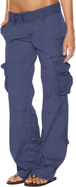 Uillui Womens Relaxed Fit Baggy Cargo Pants Y2K Teen Girls Trendy Low Waist Parachute Pants Wide Leg Trousers Hiking Pants