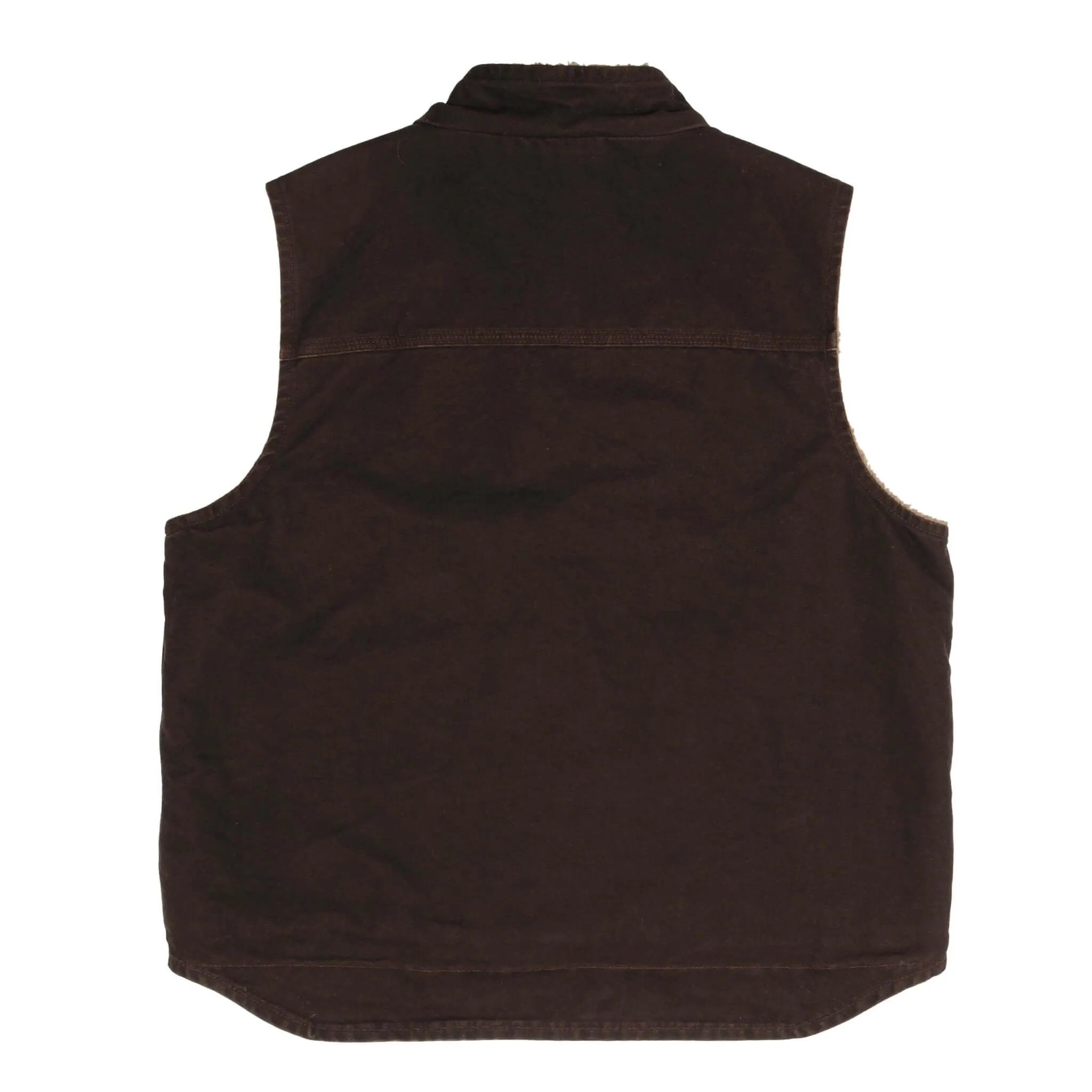 VINTAGE CARHARTT BROWN WORKERS VEST JACKET V33-DK8 2000S SIZE LARGE
