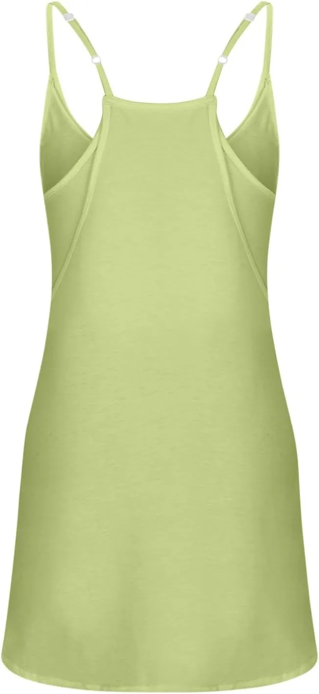 Vneck Dresses for Women Fall Summer Sleeveless Slip Mini Little Loose Fit Beach Hawaiian Dresses Women 2025