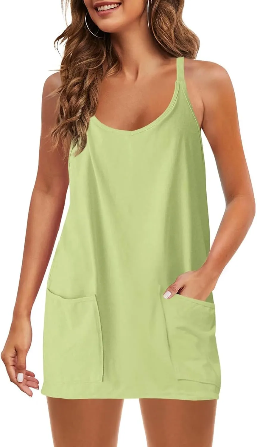 Vneck Dresses for Women Fall Summer Sleeveless Slip Mini Little Loose Fit Beach Hawaiian Dresses Women 2025