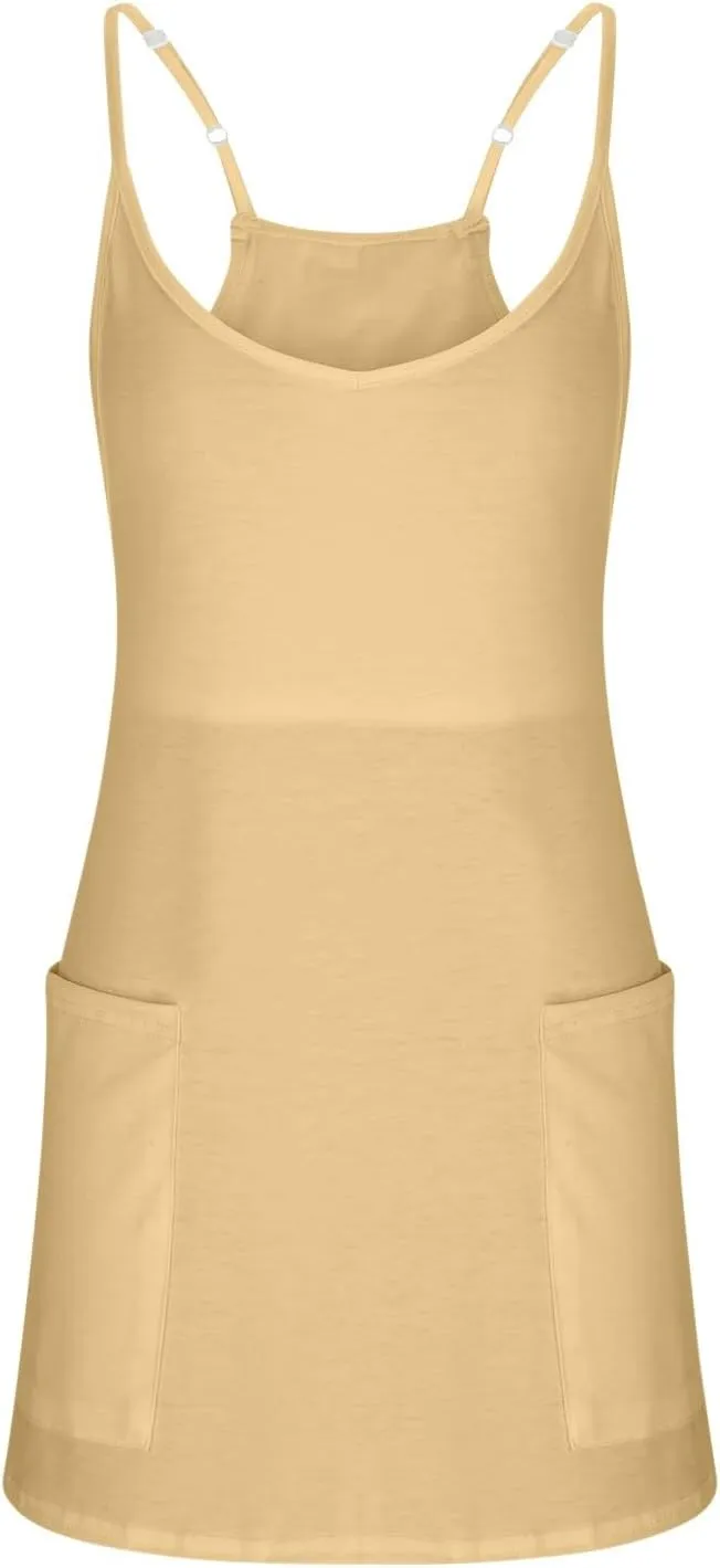 Vneck Dresses for Women Fall Summer Sleeveless Slip Mini Little Loose Fit Beach Hawaiian Dresses Women 2025
