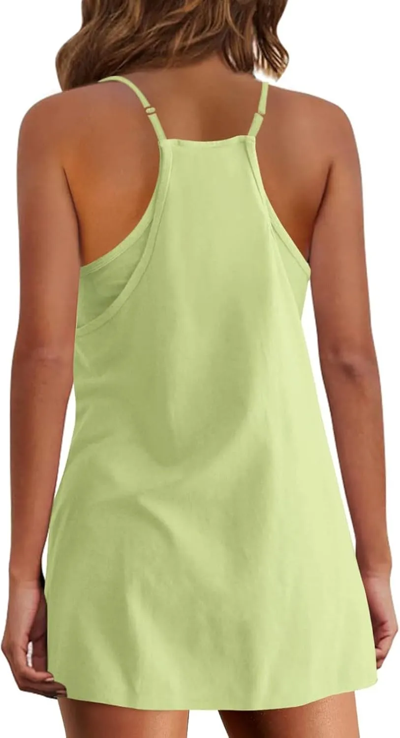 Vneck Dresses for Women Fall Summer Sleeveless Slip Mini Little Loose Fit Beach Hawaiian Dresses Women 2025