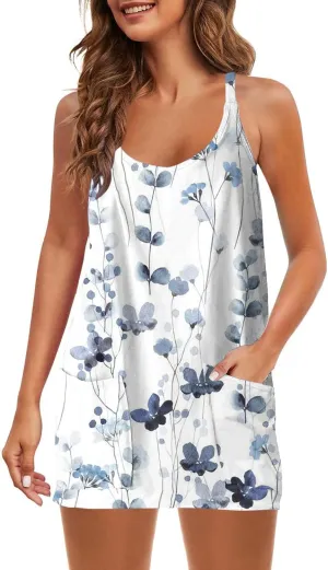 Vneck Dresses for Women Fall Summer Sleeveless Slip Mini Little Loose Fit Beach Hawaiian Dresses Women 2025