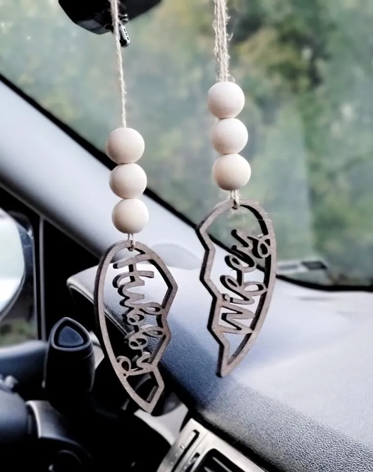 Wholesale Hubby Wifey Car Charms