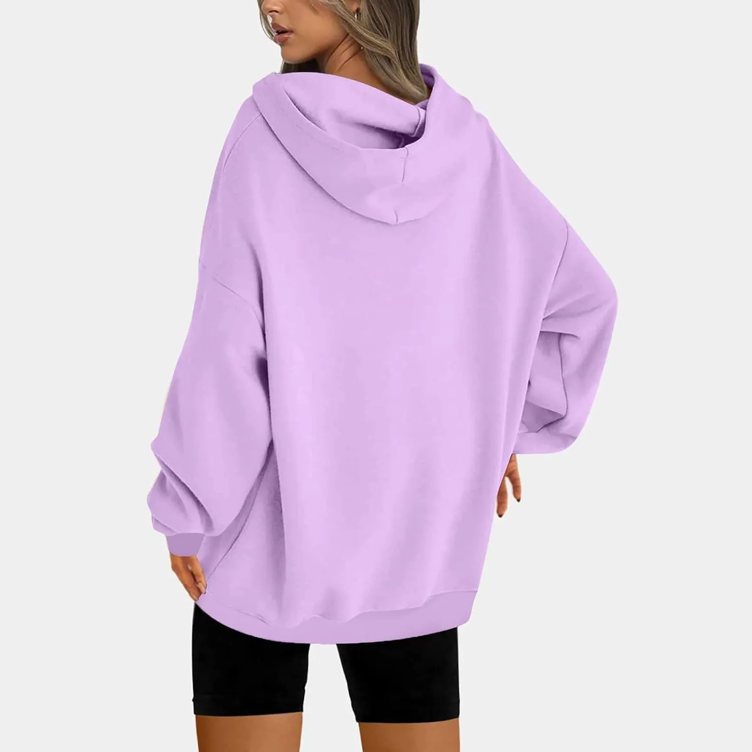 Women Fashion Hoodies 2023 Casual Fall Outfits Long Sleeve Oversized Sweatshirts Fleece Pullover Tops Trendy