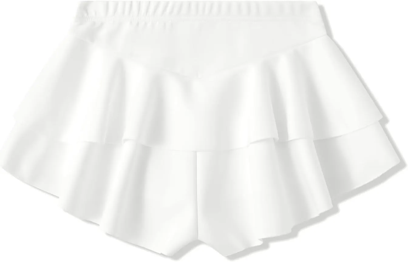 Women Ruffle Mini Shorts Cheeky Rave Skorts