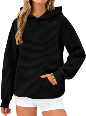 Womens Casual Hoodies 2024 Fashion Oversized Sweatshirts Long Sleeve Pullover Tops Trendy Fall Clothes with Pocket
